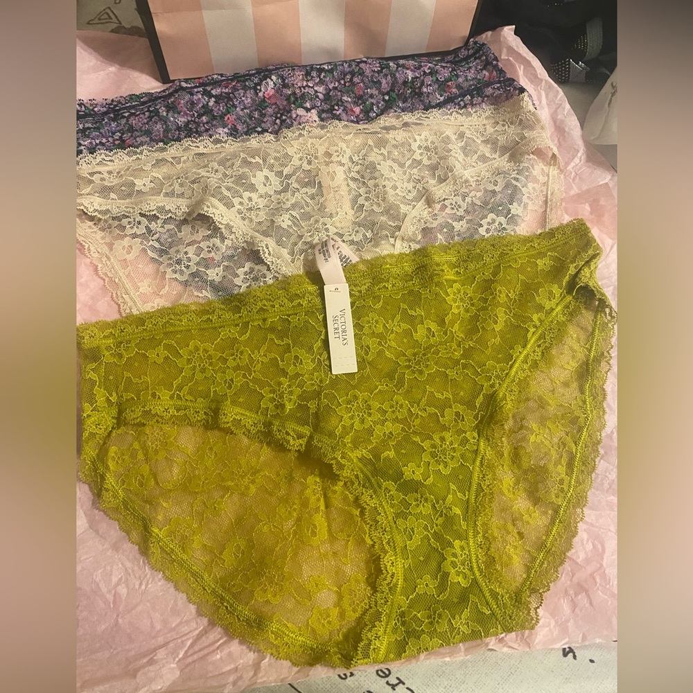 New 3 PACK Victoria’s Secret bikini Lace Panties Underwear Women Size XL